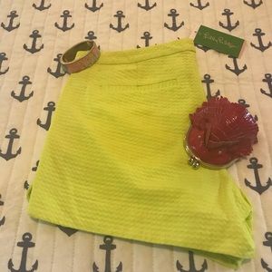 Lilly Pulitzer Adie Shorts - Lime Ricky - 4 NWT